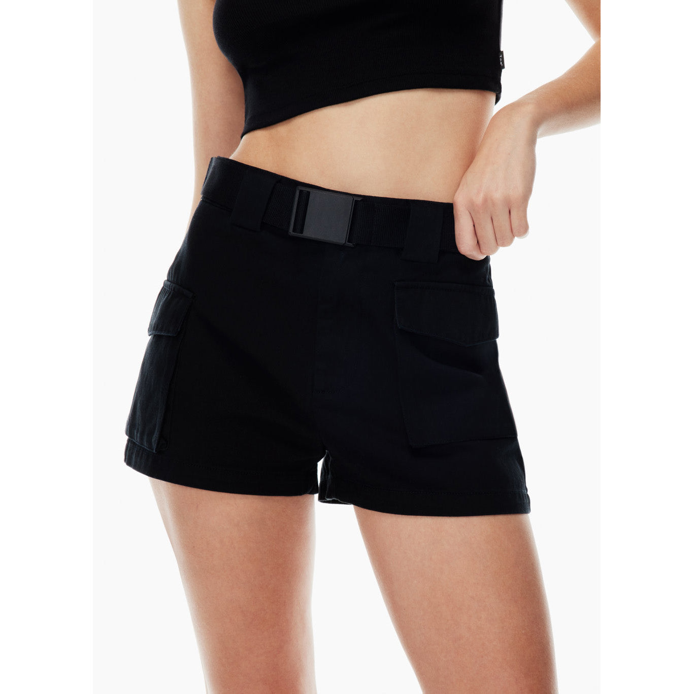 Short cargo noir TNA, taille XS