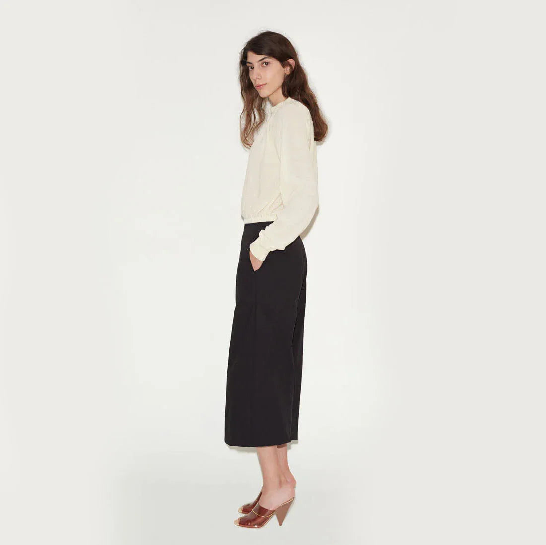 Lemaire Cropped Wide Leg Pants, size 40