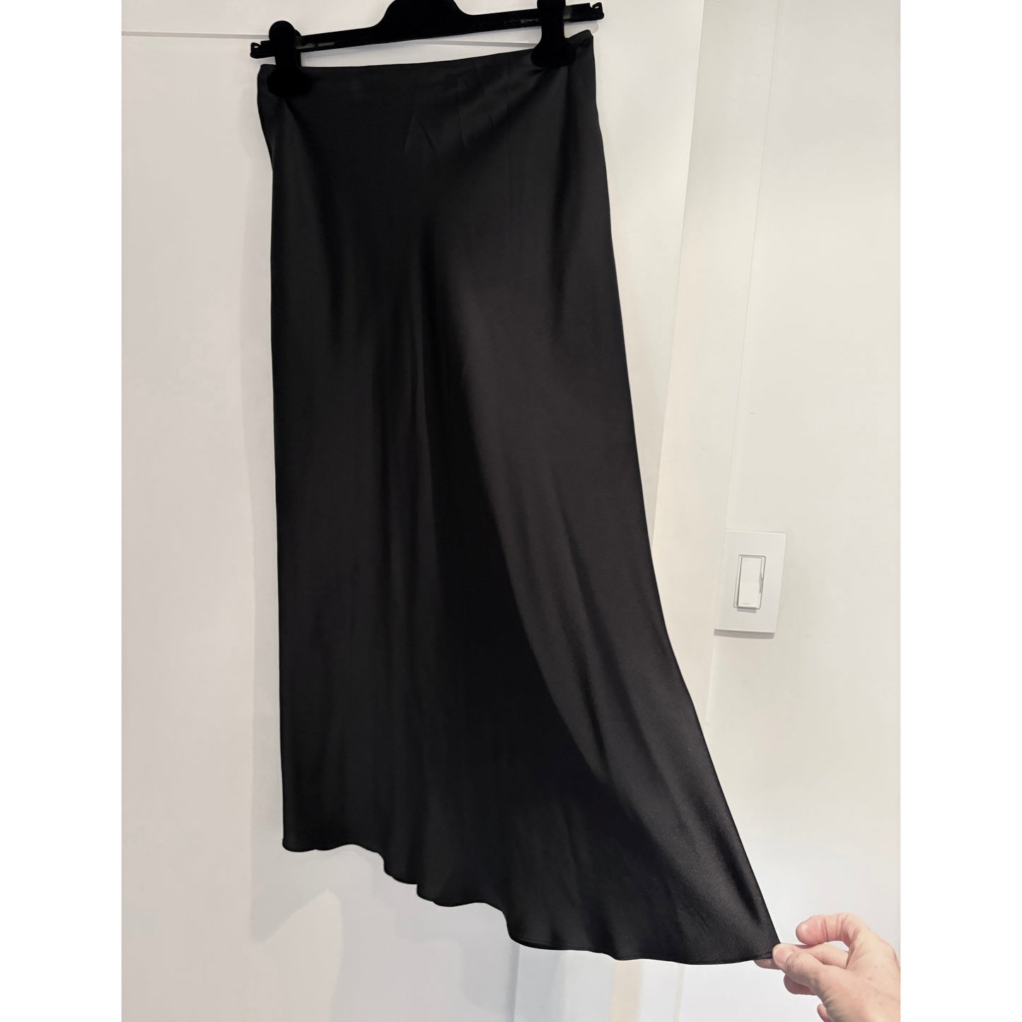 Sablyn "Miranda" Satin Skirt in Black, size Small