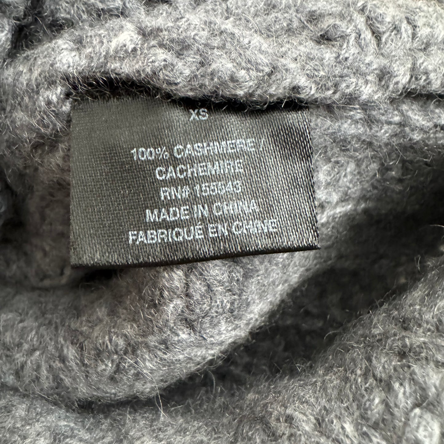 Sablyn "Saige" Cashmere Turtleneck in "Tornado" Grey, size XS