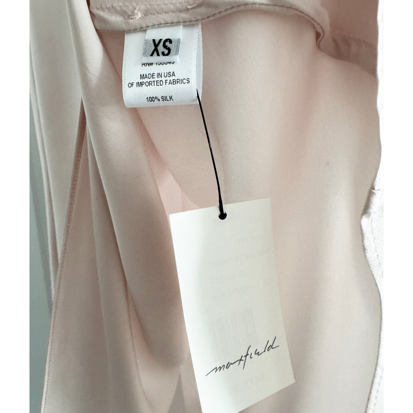 Sablyn "Miranda" Silk Satin Skirt in Pale Pink, size XS
