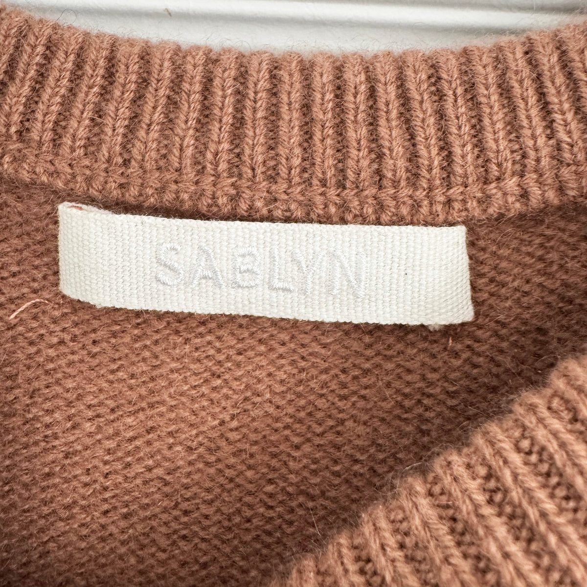 Sablyn "Jones Saddle" Raglan Cashmere Sweater in "Prairie Sand", size Medium