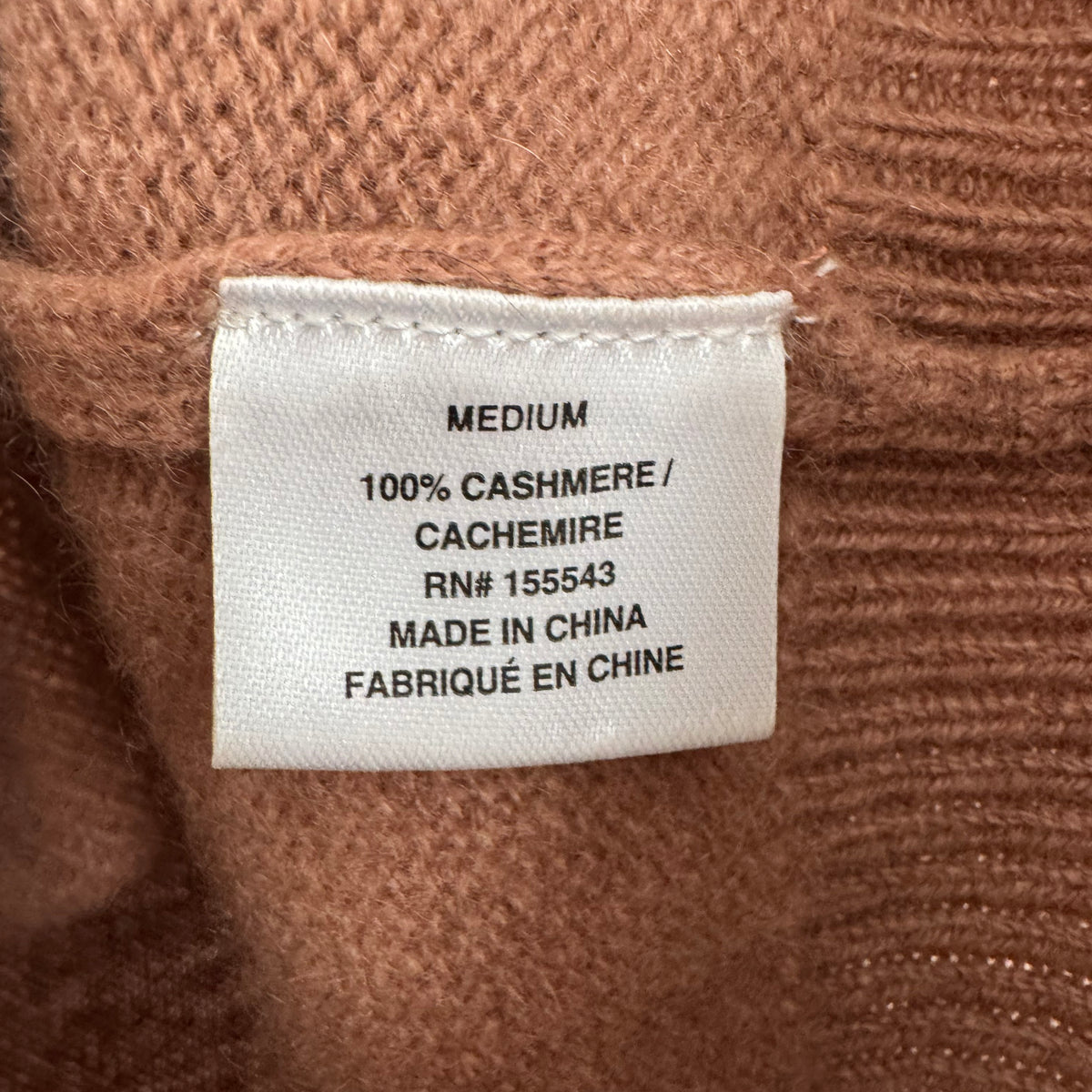 Sablyn "Jones Saddle" Raglan Cashmere Sweater in "Prairie Sand", size Medium
