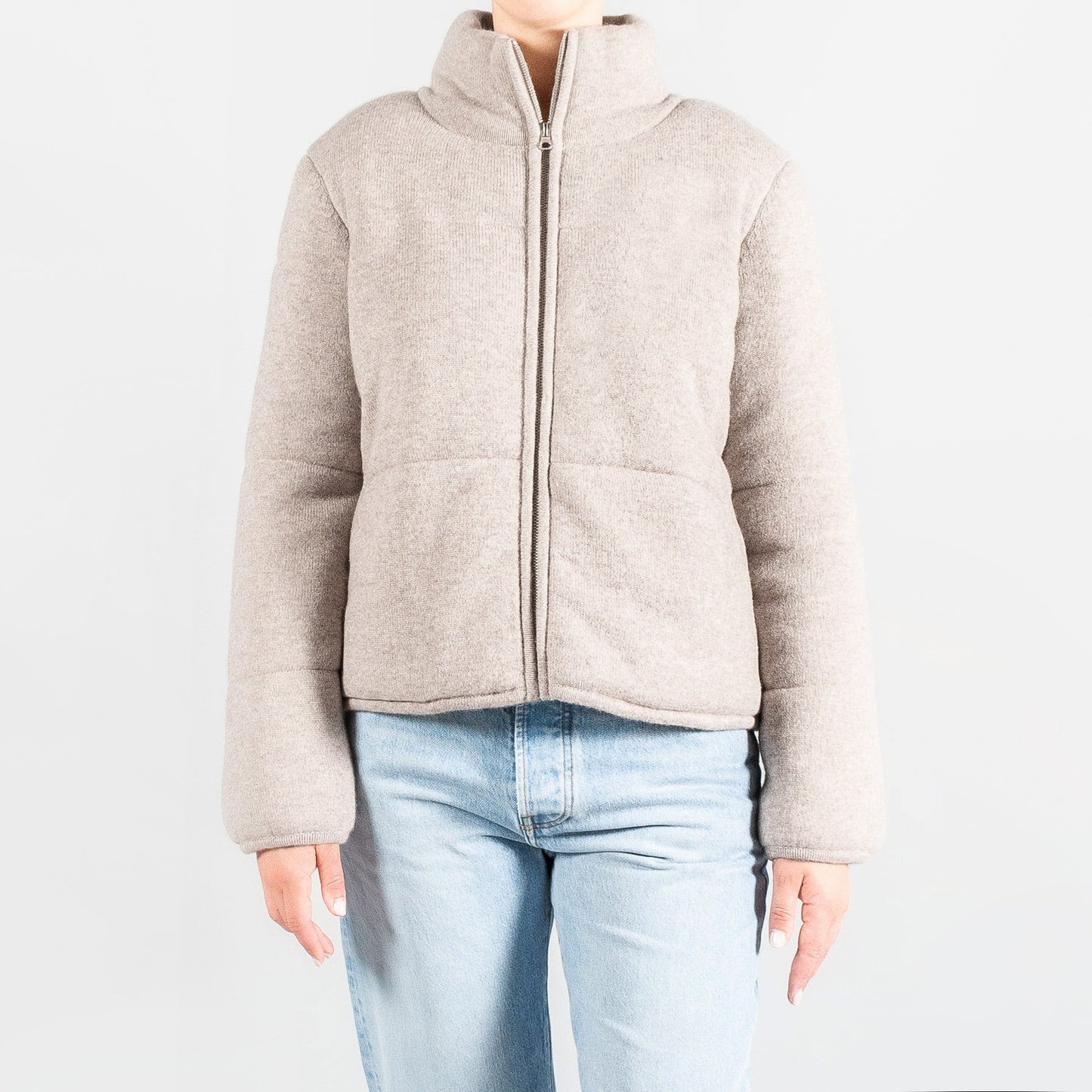 Sablyn "Erica" Cashmere Puffer Jacket in "Oatmeal", size Large