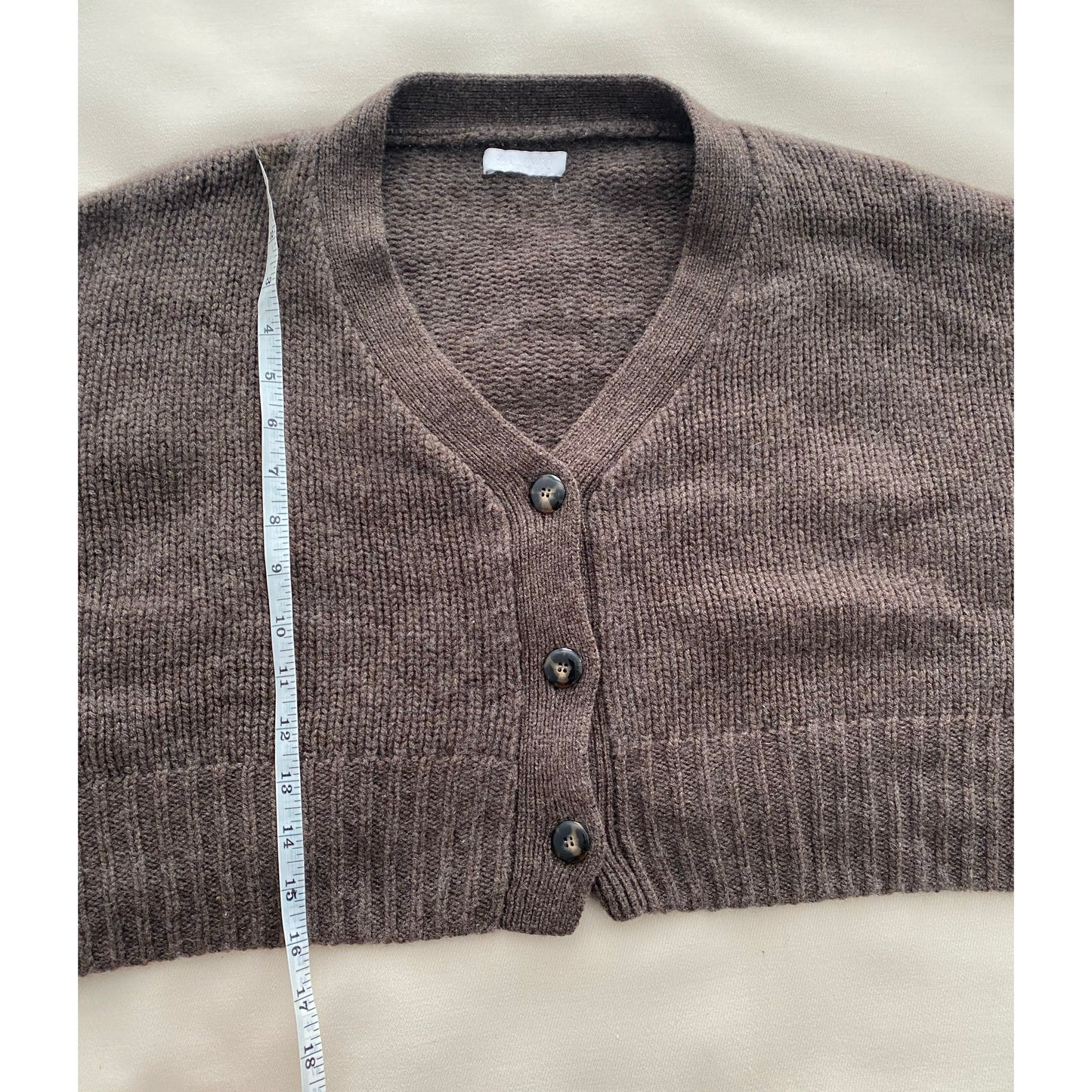 Sablyn Elliott Cashmere Cardigan in Brown, Size Medium (fits Oversize)