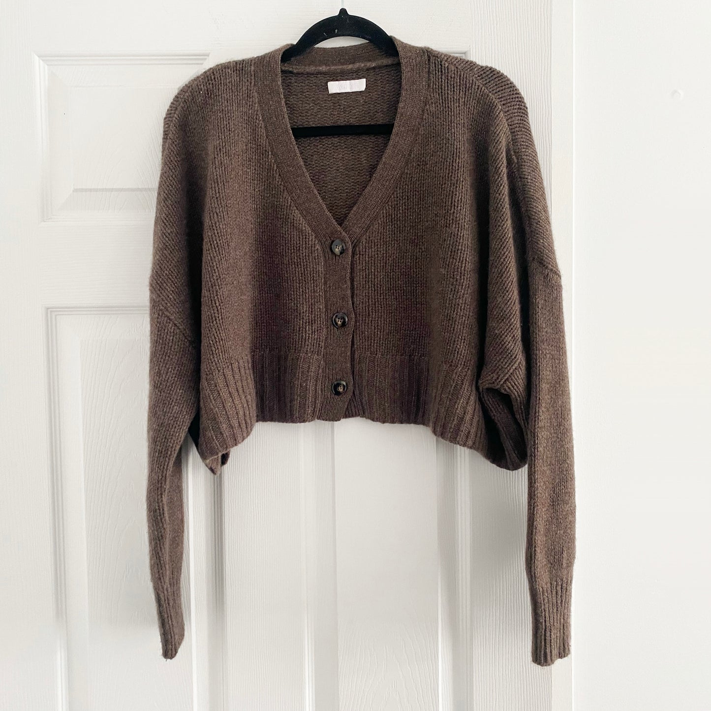 Sablyn Elliott Cashmere Cardigan in Brown, Size Medium (fits Oversize)