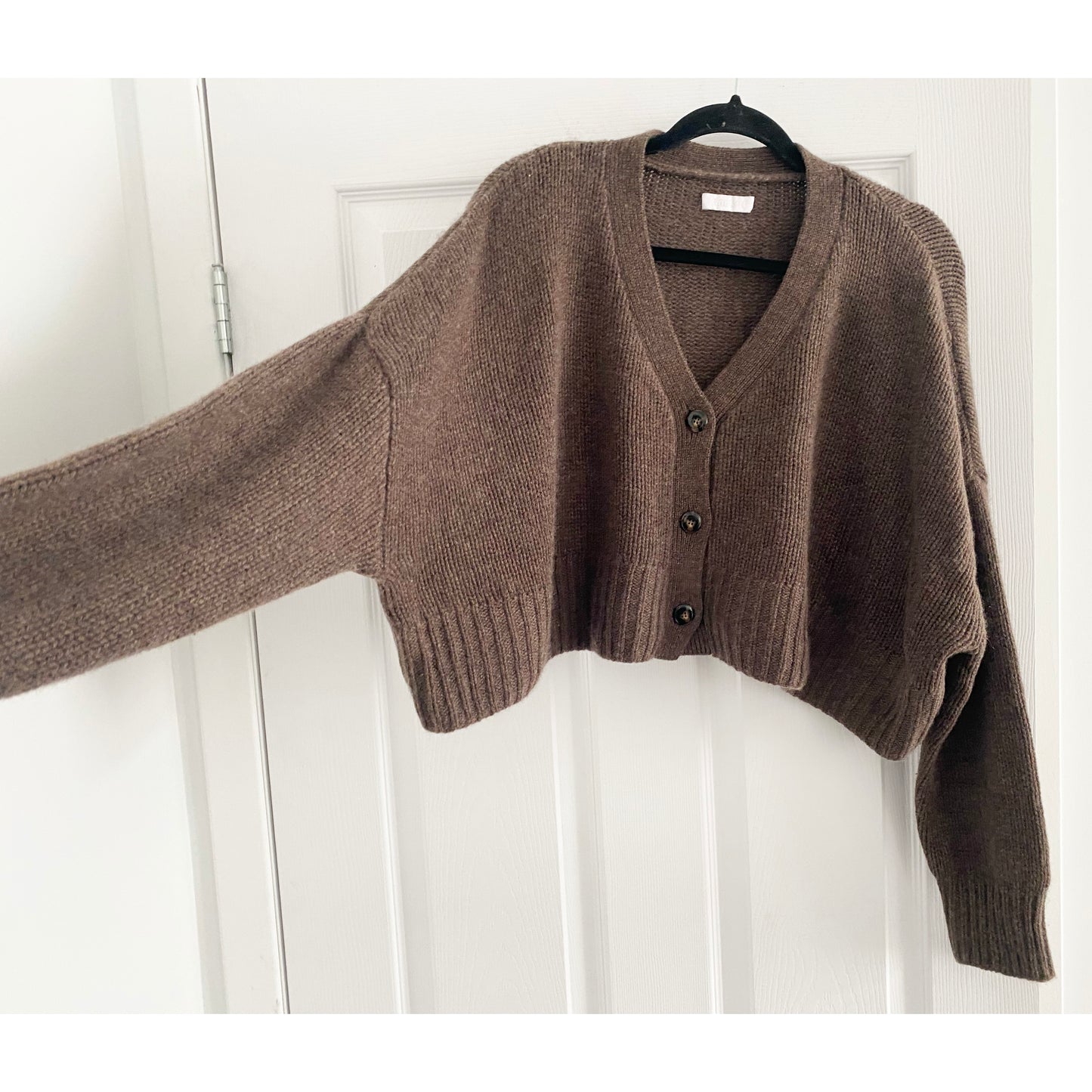 Sablyn Elliott Cashmere Cardigan in Brown, Size Medium (fits Oversize)