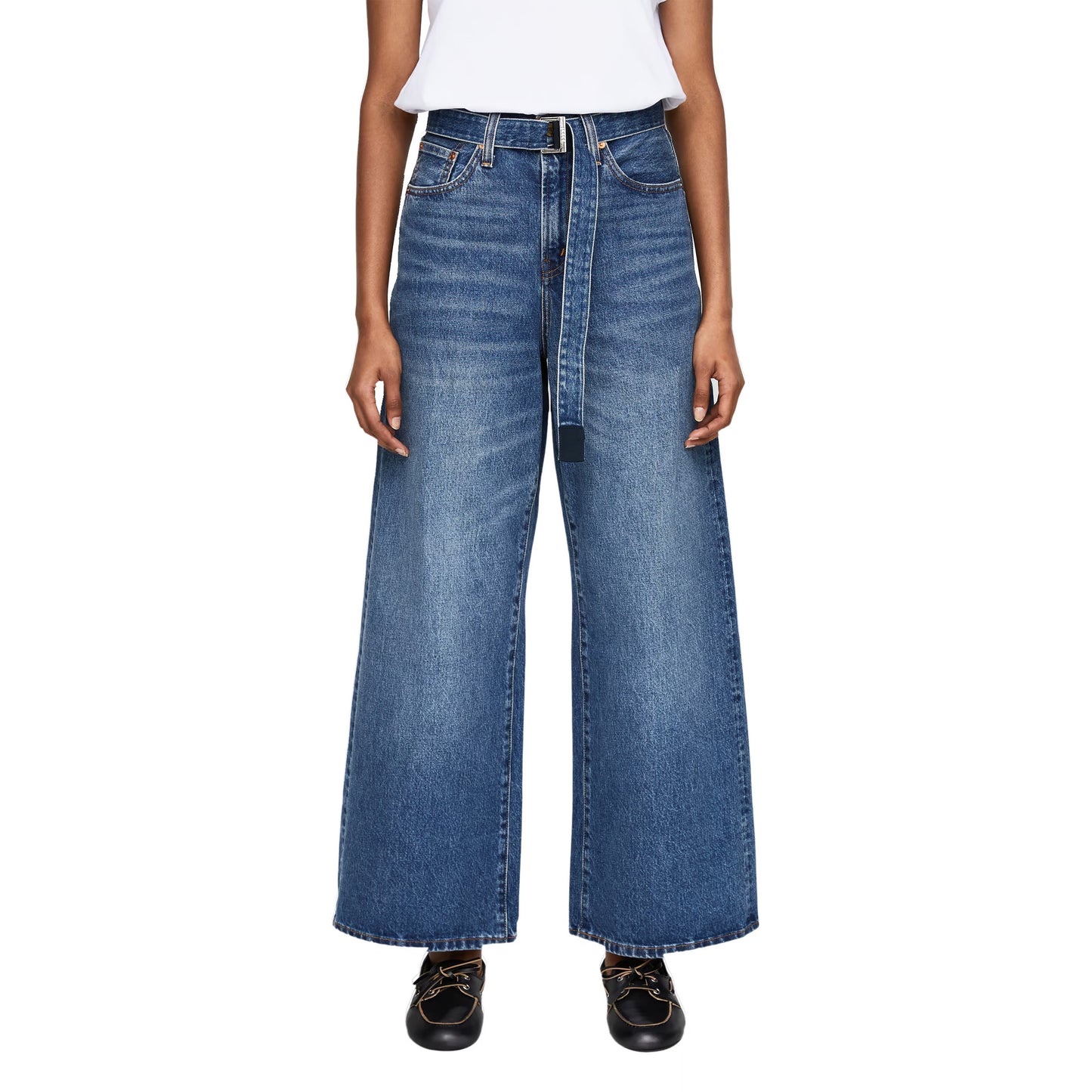 Sacai x Levi's Wide Leg Jeans in Blue, size 00 (size 27/30)
