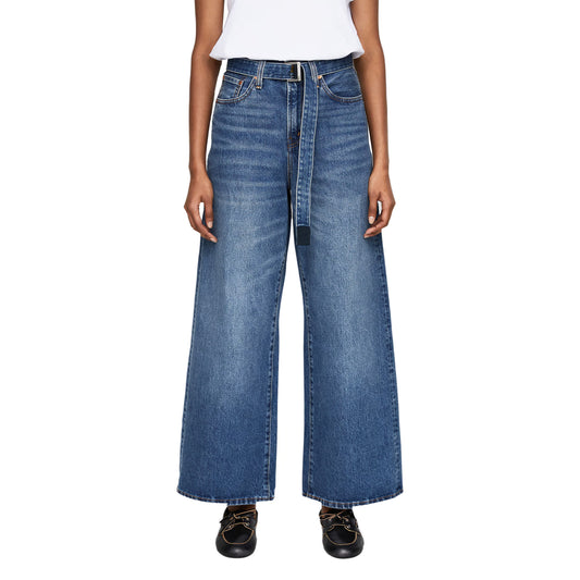 Sacai x Levi's Wide Leg Jeans in Blue, size 00 (size 27/30)