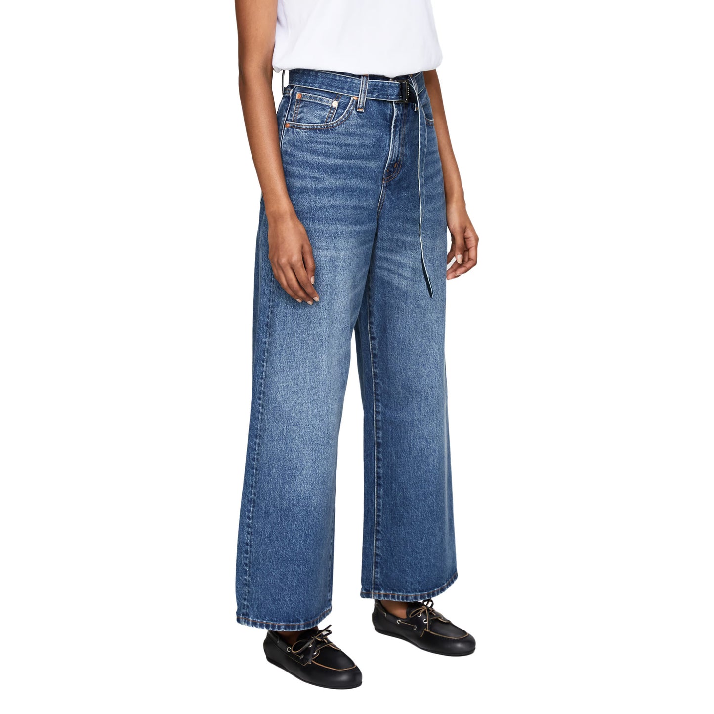 Sacai x Levi's Wide Leg Jeans in Blue, size 00 (size 27/30)