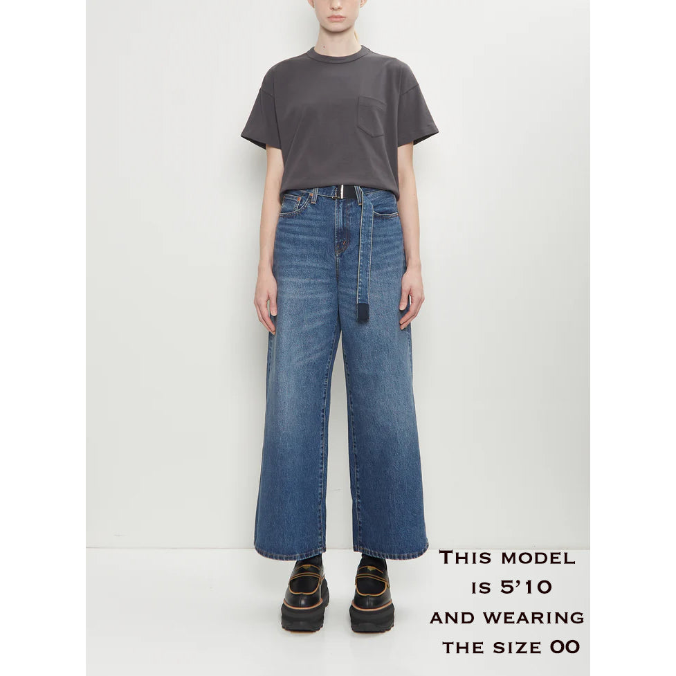 Sacai x Levi's Wide Leg Jeans in Blue, size 00 (size 27/30)