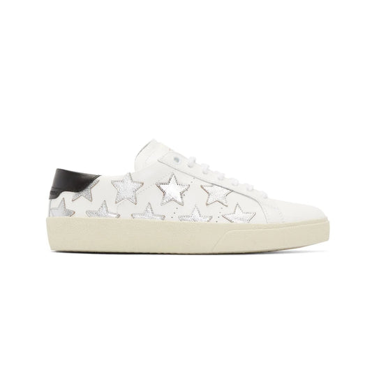 Saint Laurent Court Sneaker with Silver Stars, size 37 (fits like 37.5)