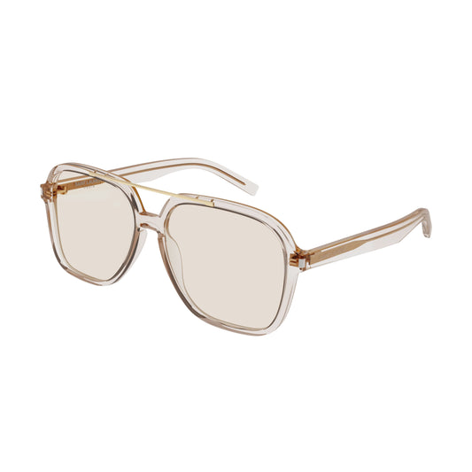 Saint Laurent SL545 Sunglasses in Transparent Cream/Gold