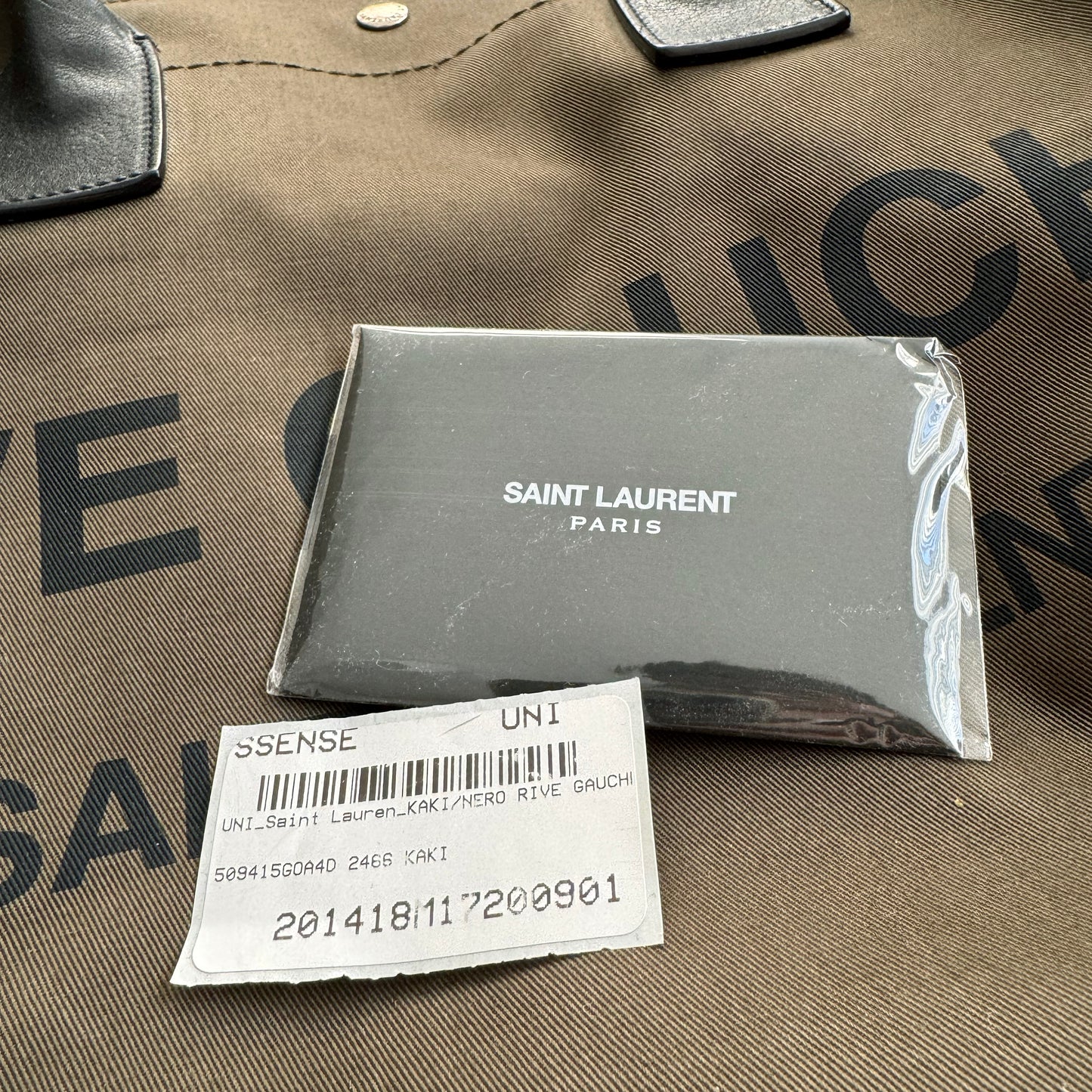 Saint Laurent Rive Gauche Tote Bag in Khaki