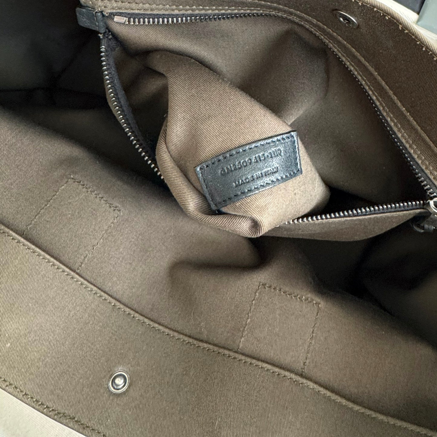 Saint Laurent Rive Gauche Tote Bag in Khaki