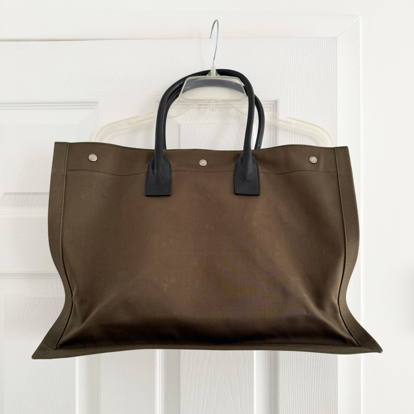 Saint Laurent Rive Gauche Tote Bag in Khaki
