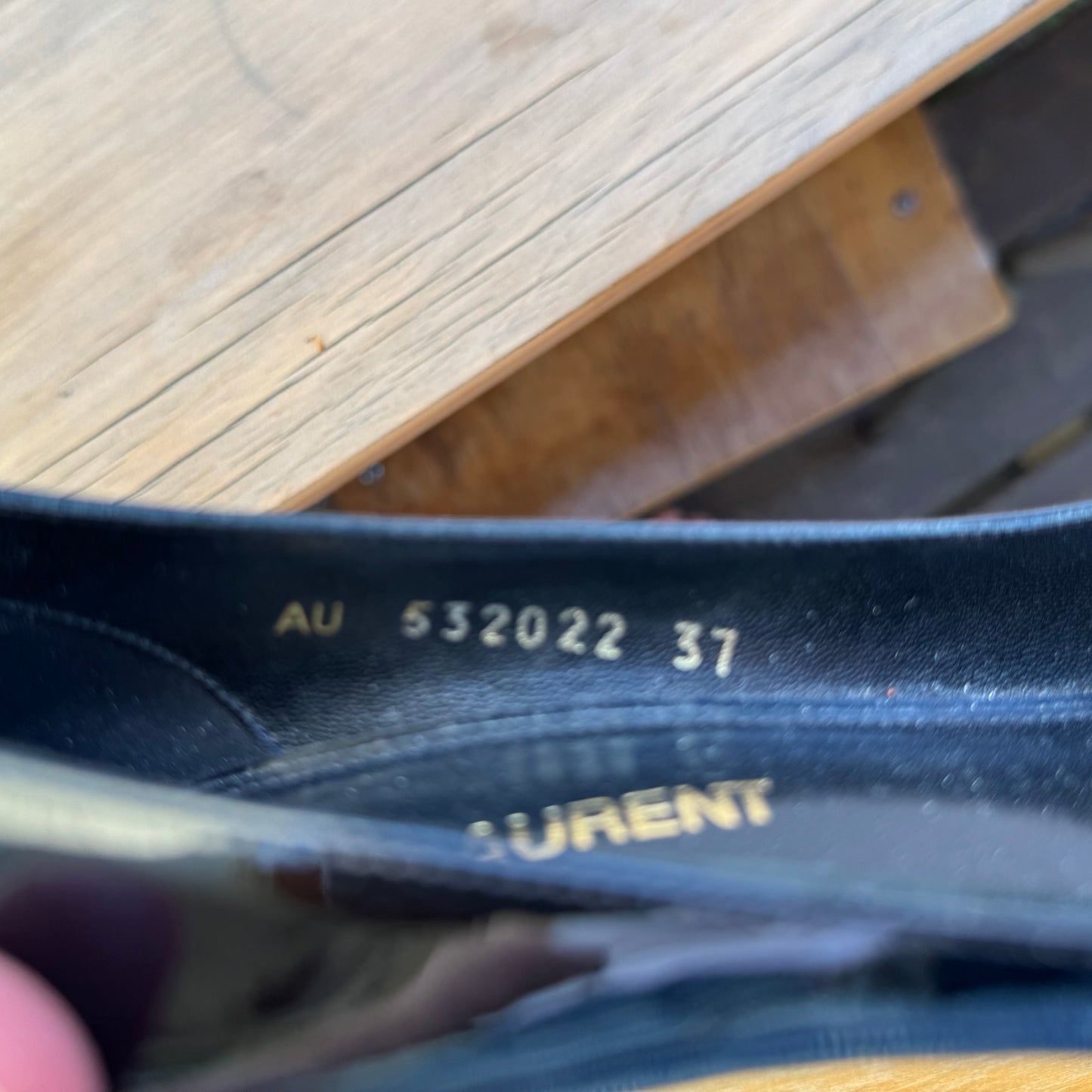 Saint Laurent "Charlotte" 55mm Pumps in Black Patent, size 37 (fits 36.5)