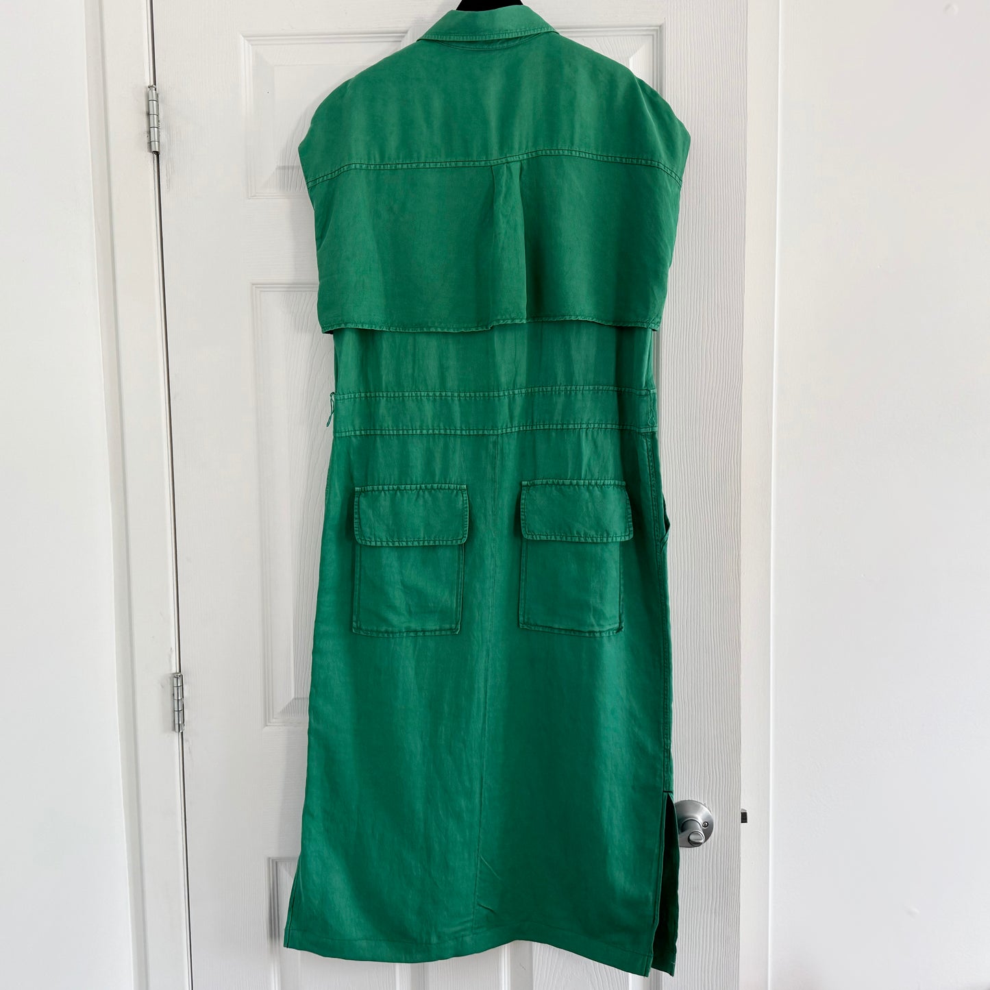 Saint Art New York "Fran" Short Sleeve Cargo Dress in Pepper Green, size Small