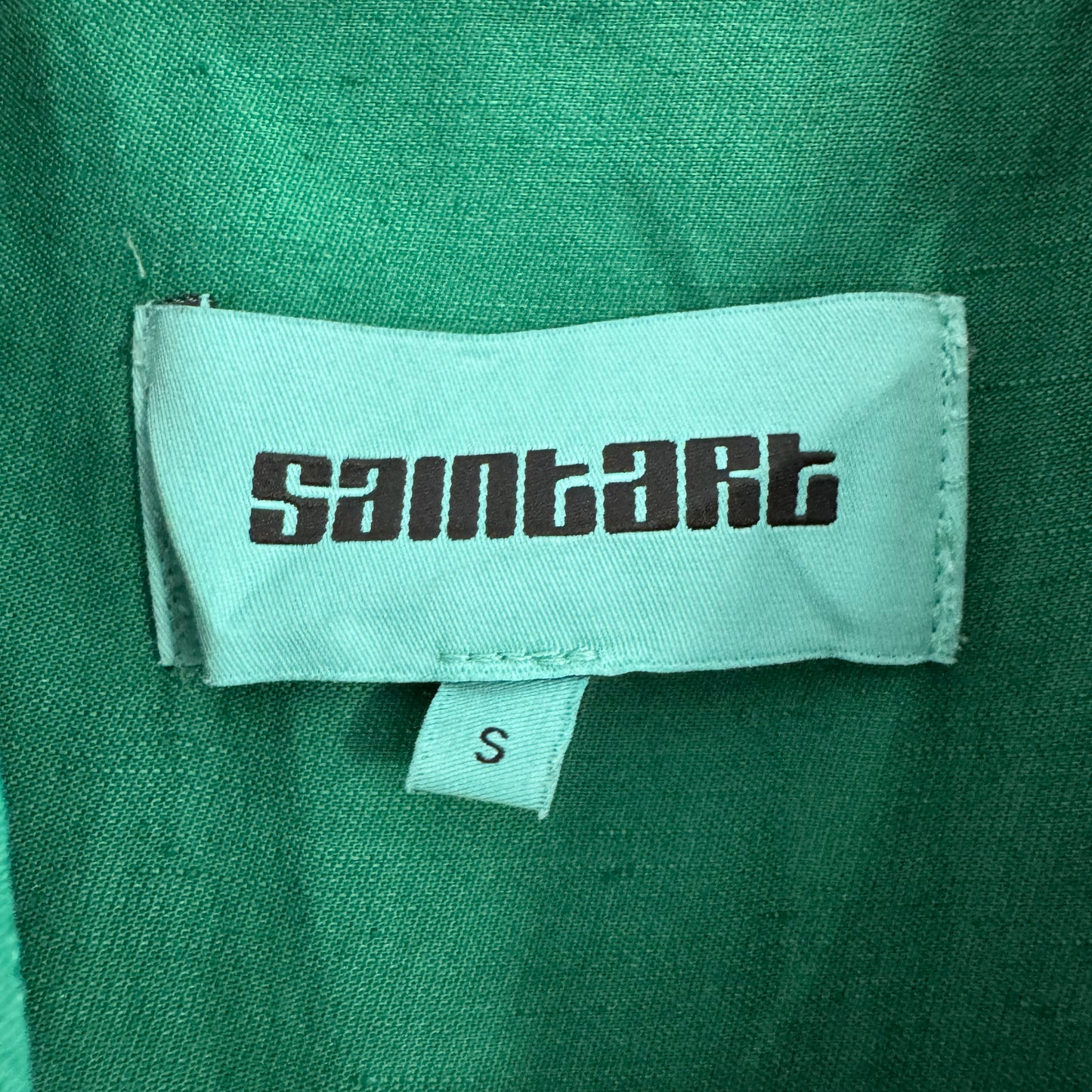 Saint Art New York "Fran" Short Sleeve Cargo Dress in Pepper Green, size Small