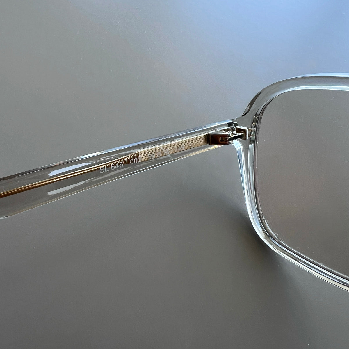 Saint Laurent SL545 Sunglasses in Transparent Cream/Gold