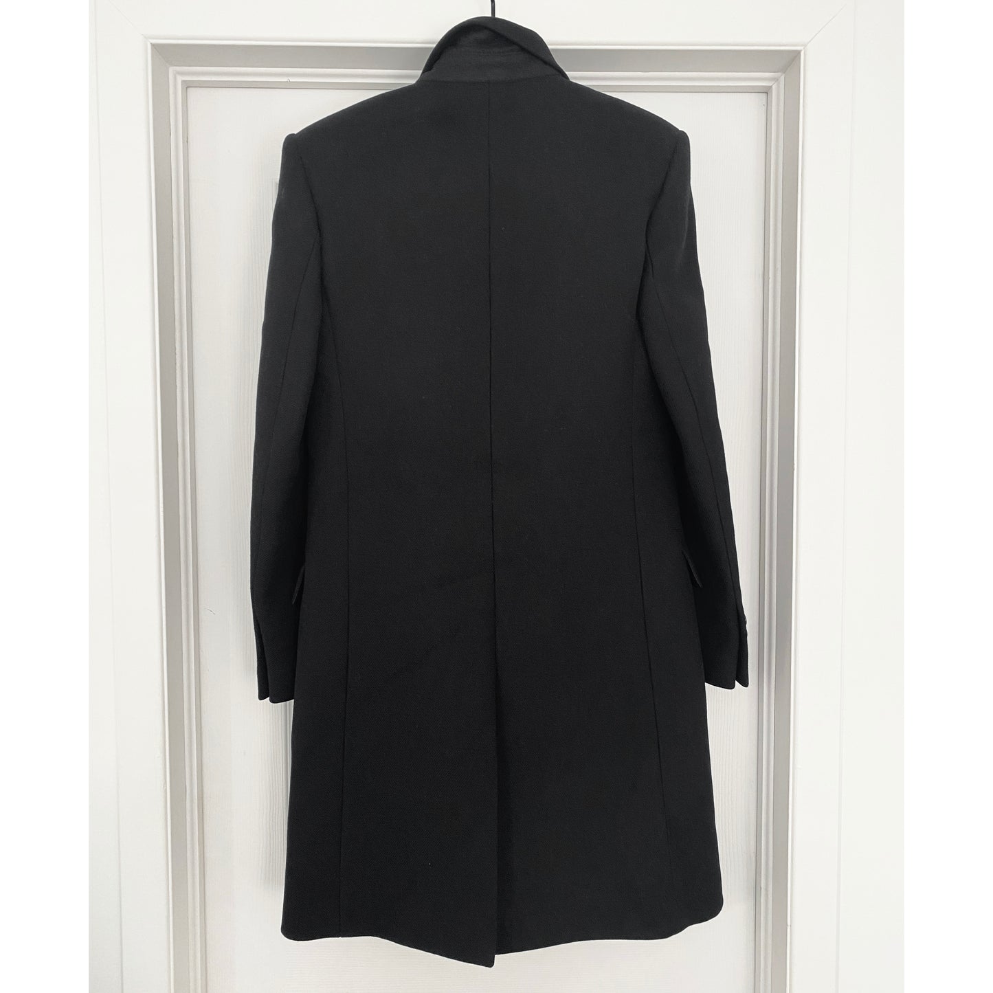 Saint Laurent Black Wool Tailored Coat, size 38 (fits like size 2)