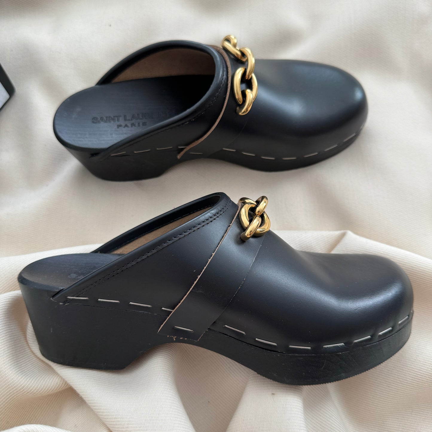 Saint Laurent "Le Maurillon" Clogs in Black, size 38
