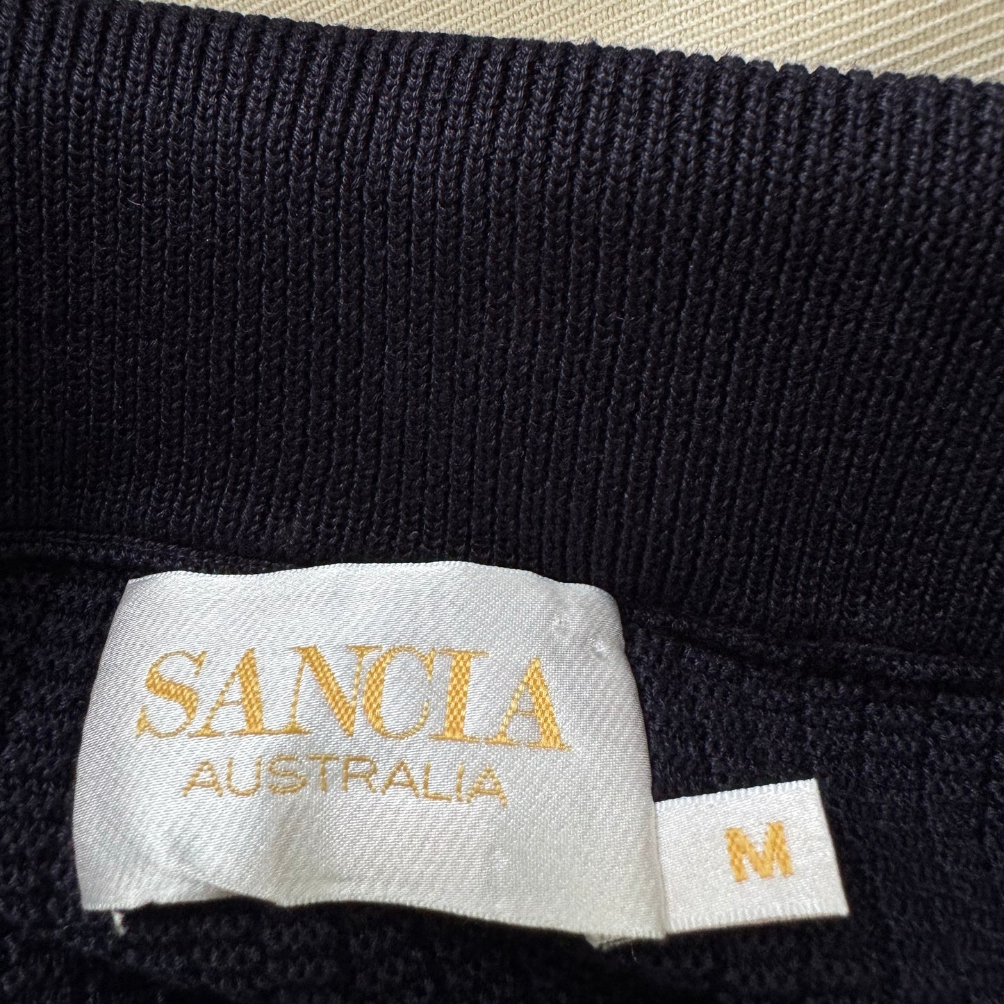 Sancia Australia Knit Skirt and Tank Set in Navy/Ivory Stripe, size S/M