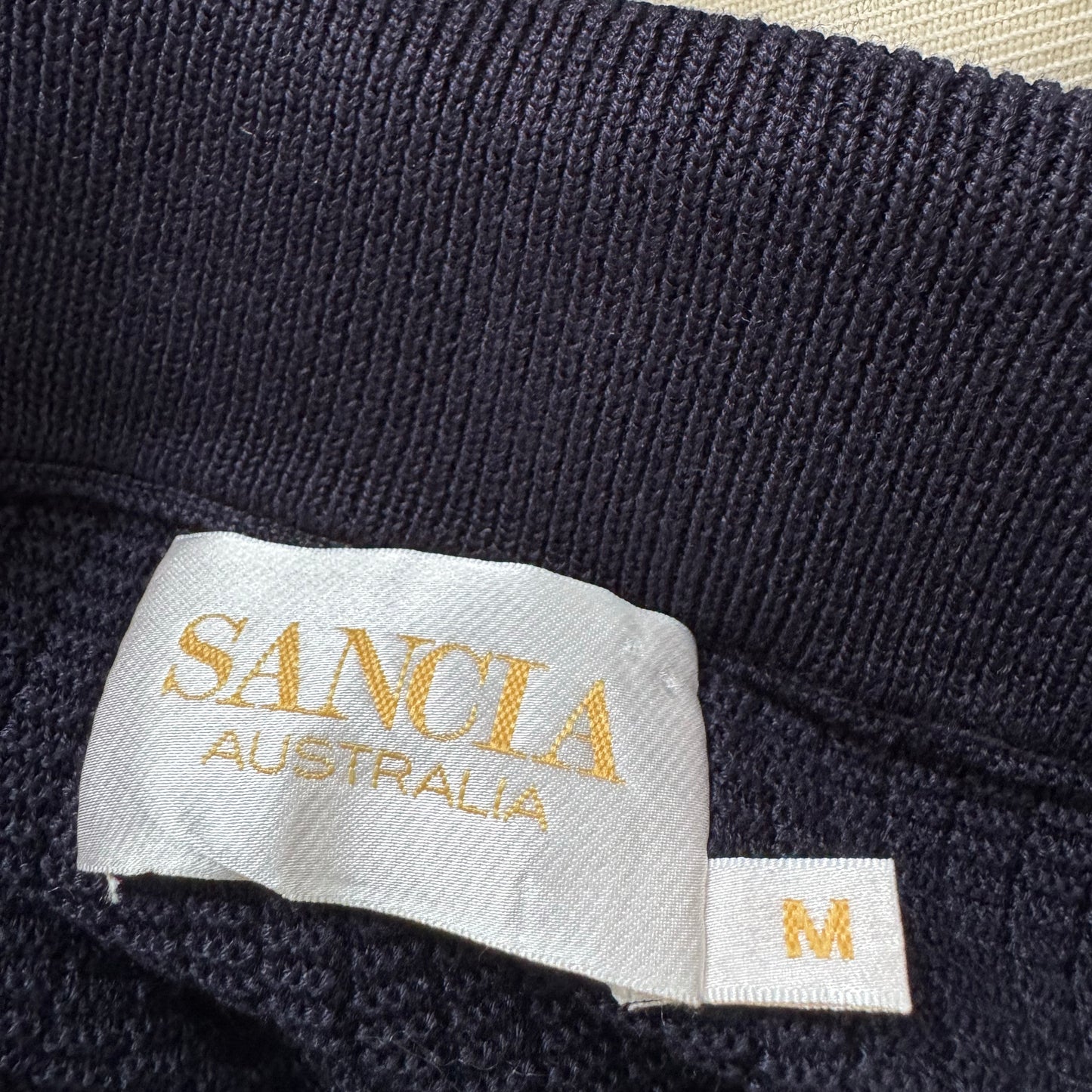 Sancia Australia Knit Skirt and Tank Set in Navy/Ivory Stripe, size S/M