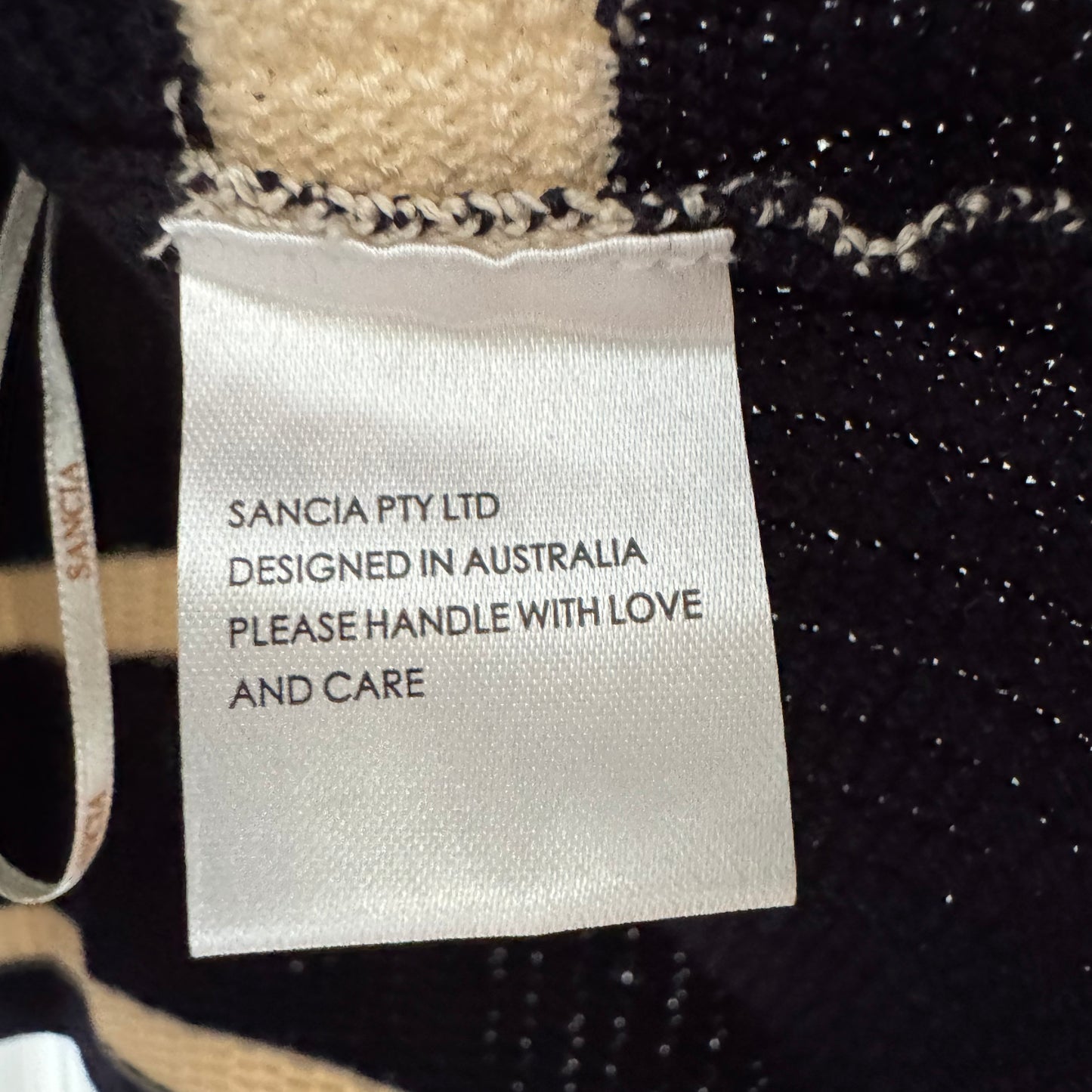 Sancia Australia Knit Skirt and Tank Set in Navy/Ivory Stripe, size S/M