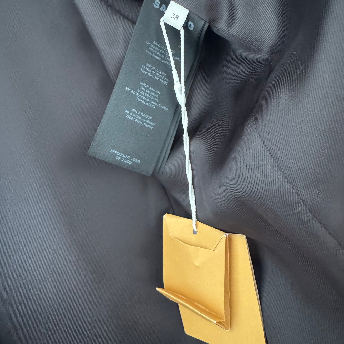 Sandro Double Breasted Coat in Brown, size 38