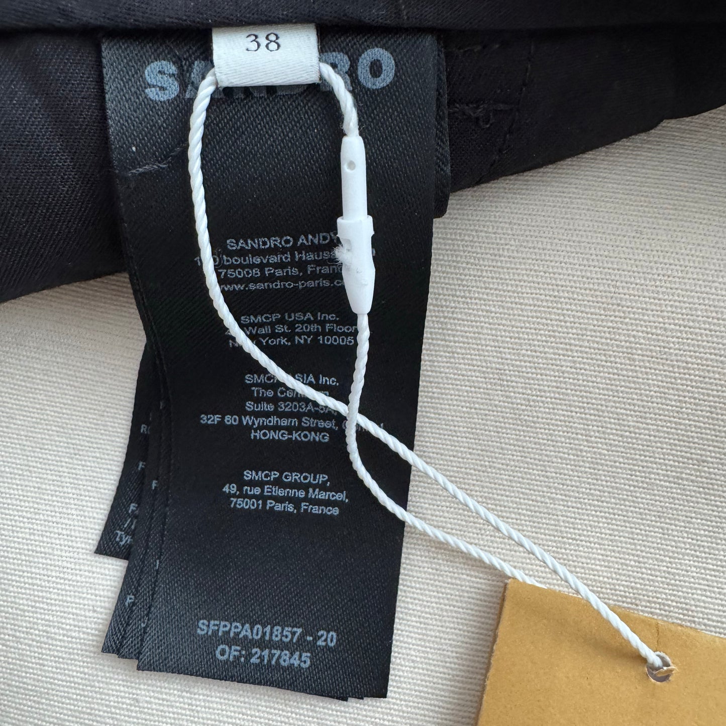 Sandro "Zephyr" Satin Pant in Black, size 38