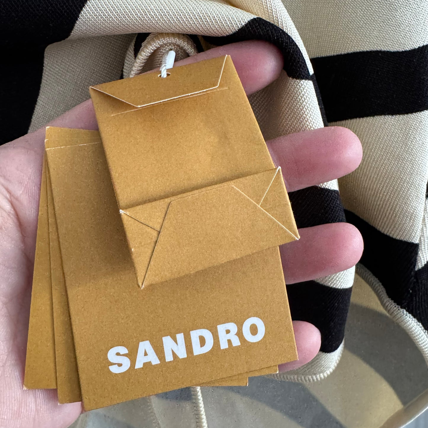 Sandro Zebra-print Knit Bodysuit, size "1" (size Small)