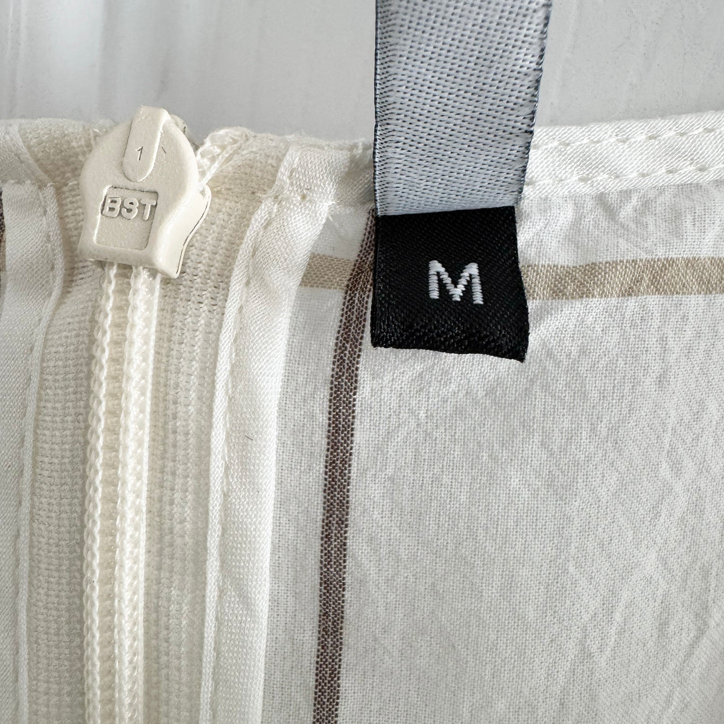 Sara Lanzi Sleeveless Windowpane Cotton Dress in White, size Medium (fits S/M)