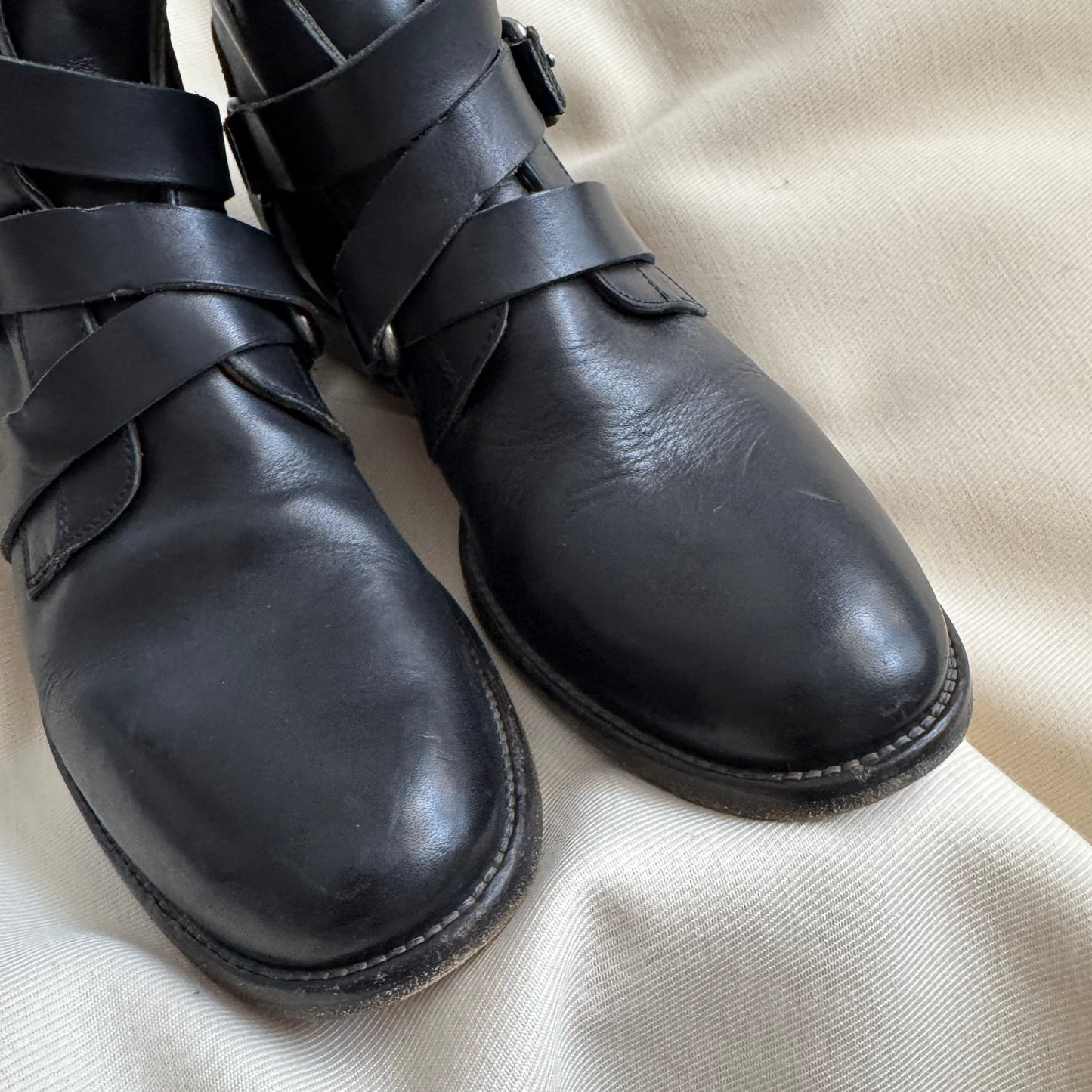 Sartore Wrap Ankle Moto Boots, size 37.5