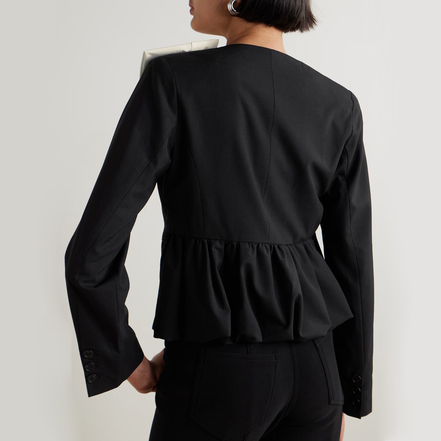 Sea New York "Laurie" Blazer w Applique in Black, fits size 12 ish