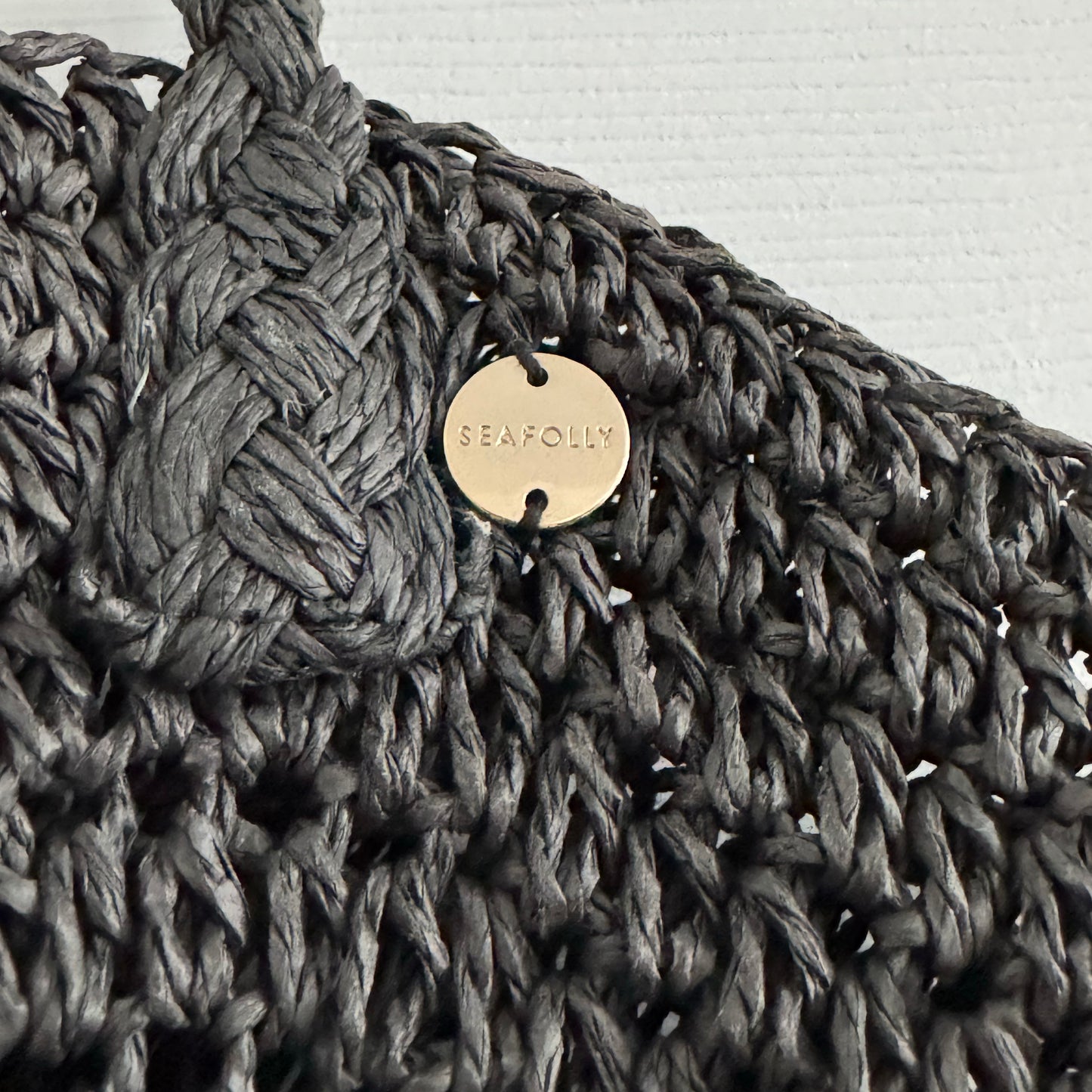 Seafolly Straw Tote Bag in Black