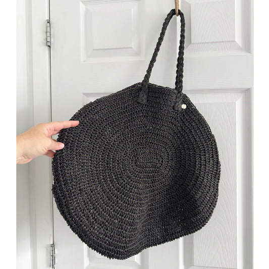 Seafolly Straw Tote Bag in Black