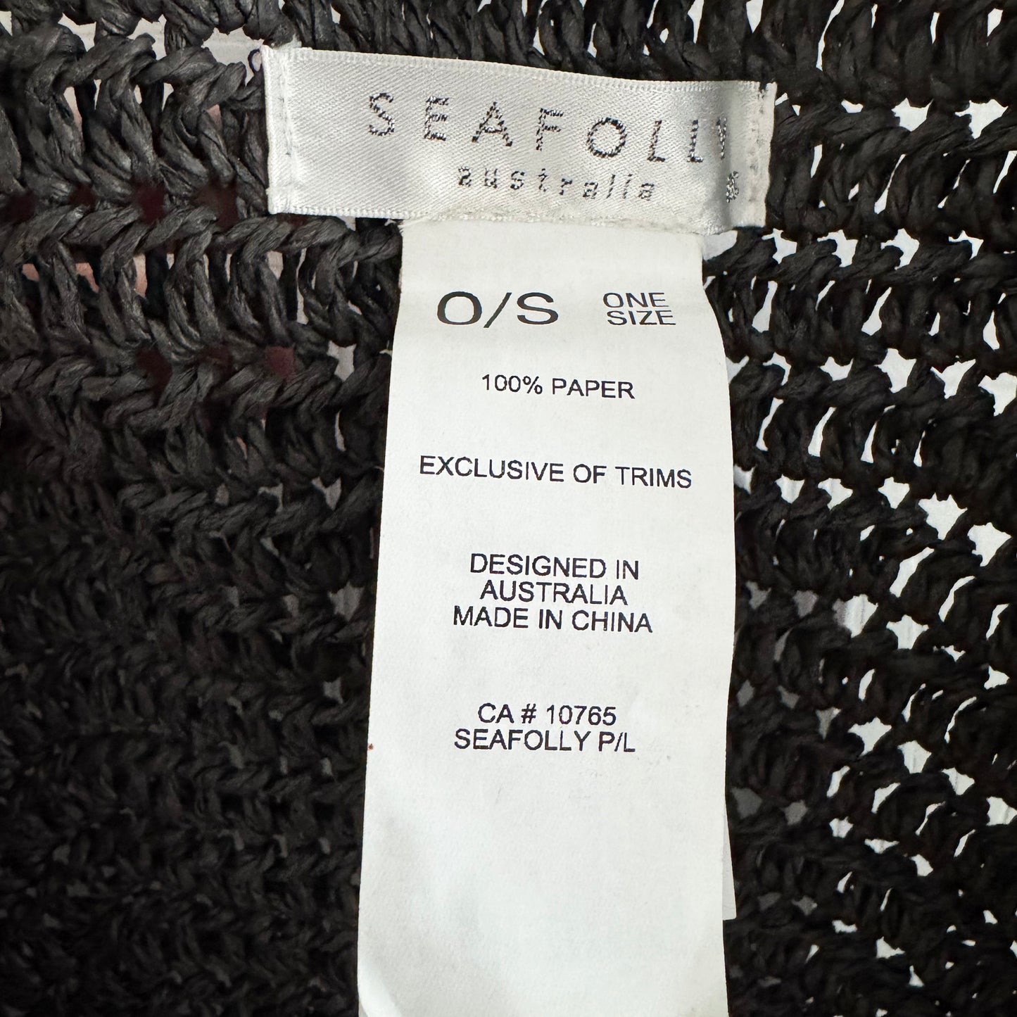 Seafolly Straw Tote Bag in Black