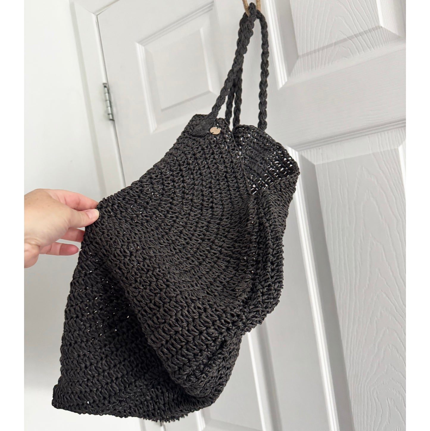 Seafolly Straw Tote Bag in Black