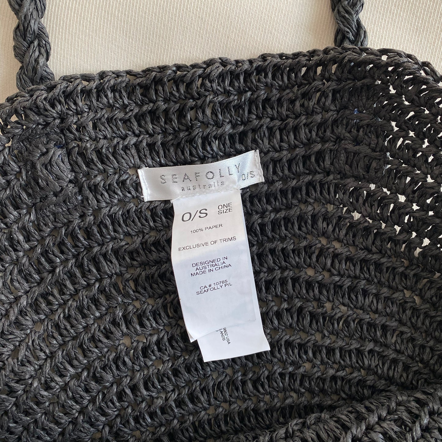 Seafolly Straw Tote Bag in Black