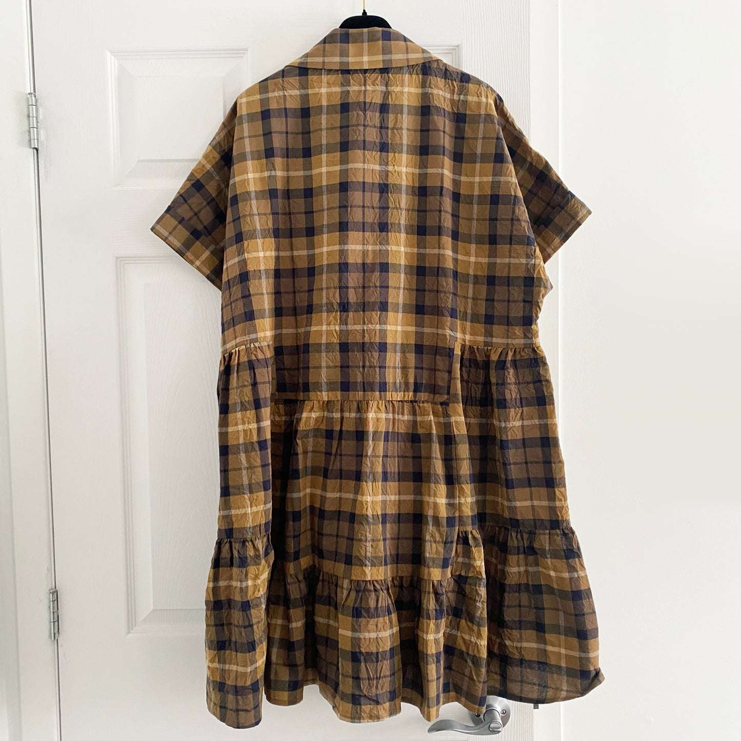 Sea New York "Caja" Plaid Mini Dress, size Large