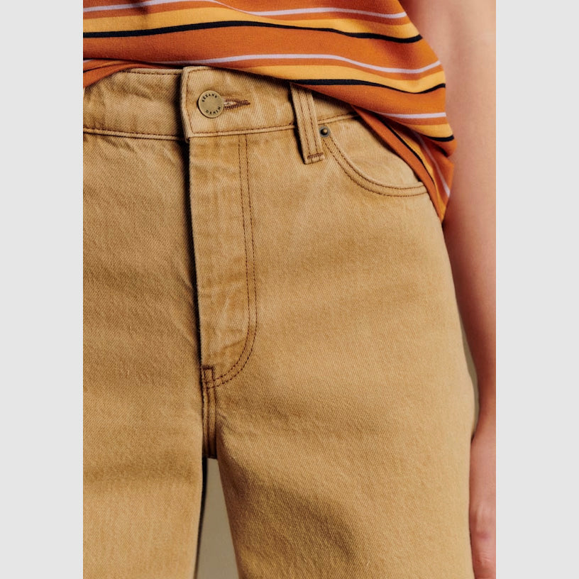 Sezane Wide Leg Jeans in Beige, size 40 (fits like size 6 ish)