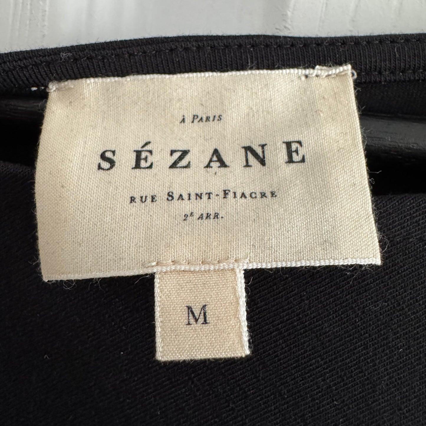 Sezane "Pippa" Jersey Dress in Black, size Medium