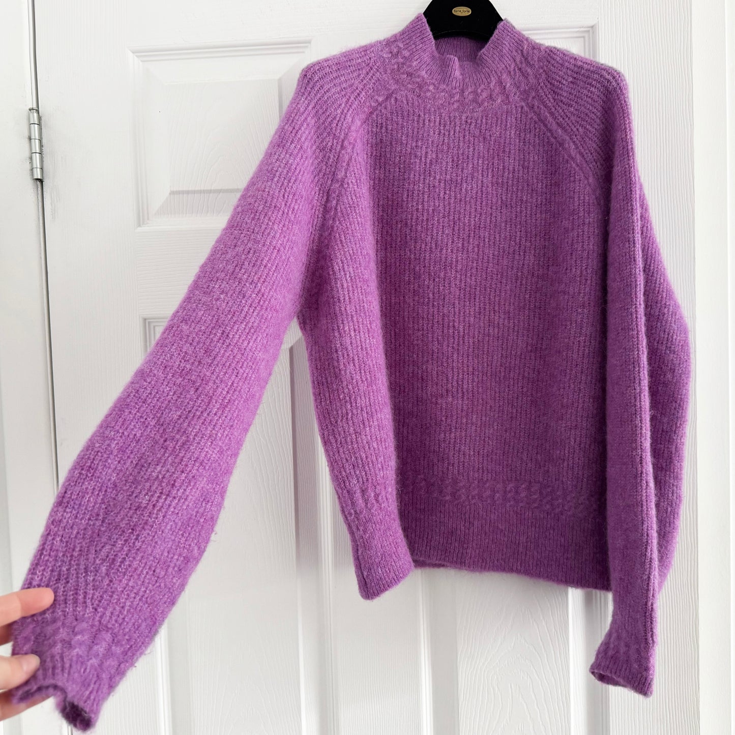 Sezane "Otis" Pullover in Purple, size XS
