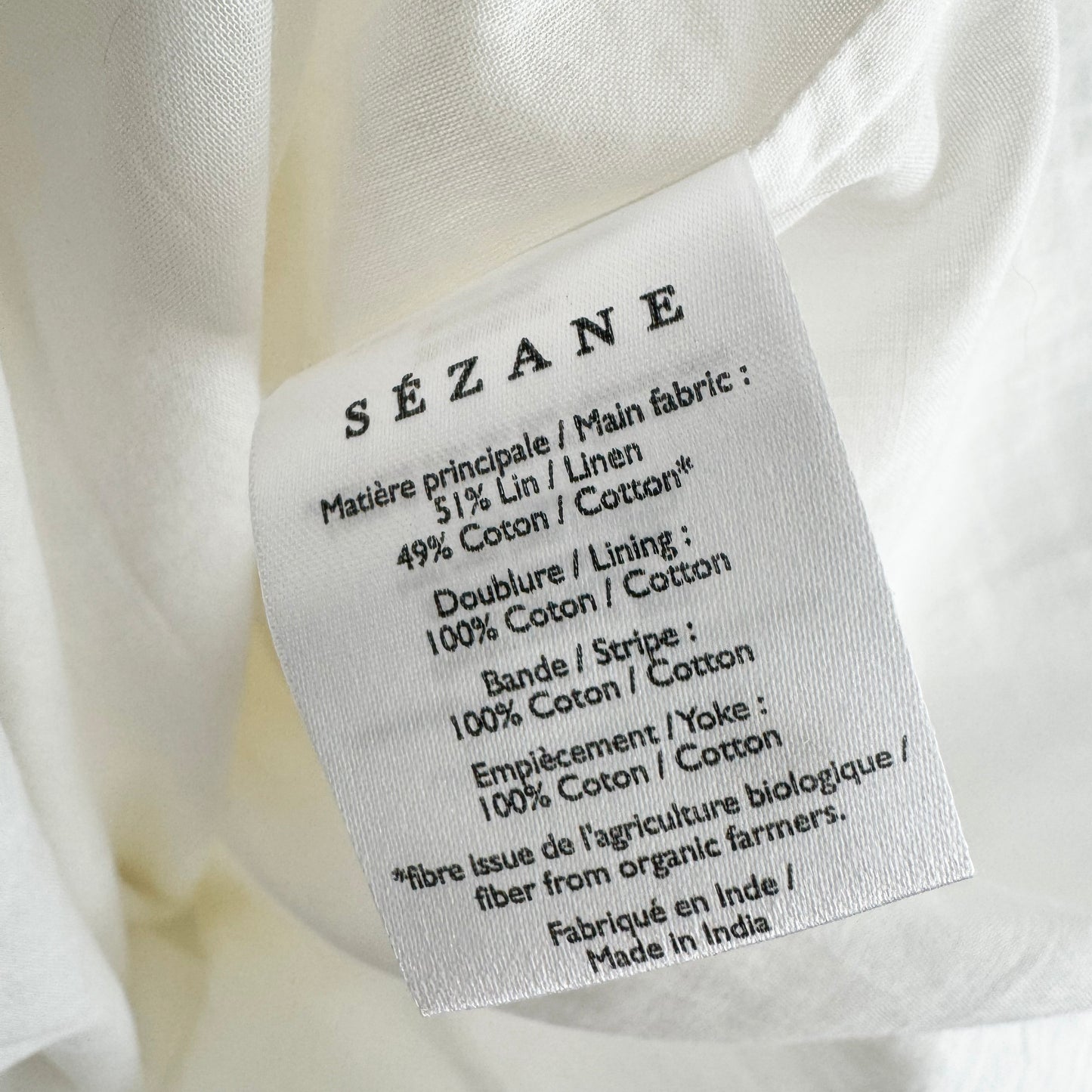 Sezane "Zarri" Dress in White, size 38 (fits XS/S)