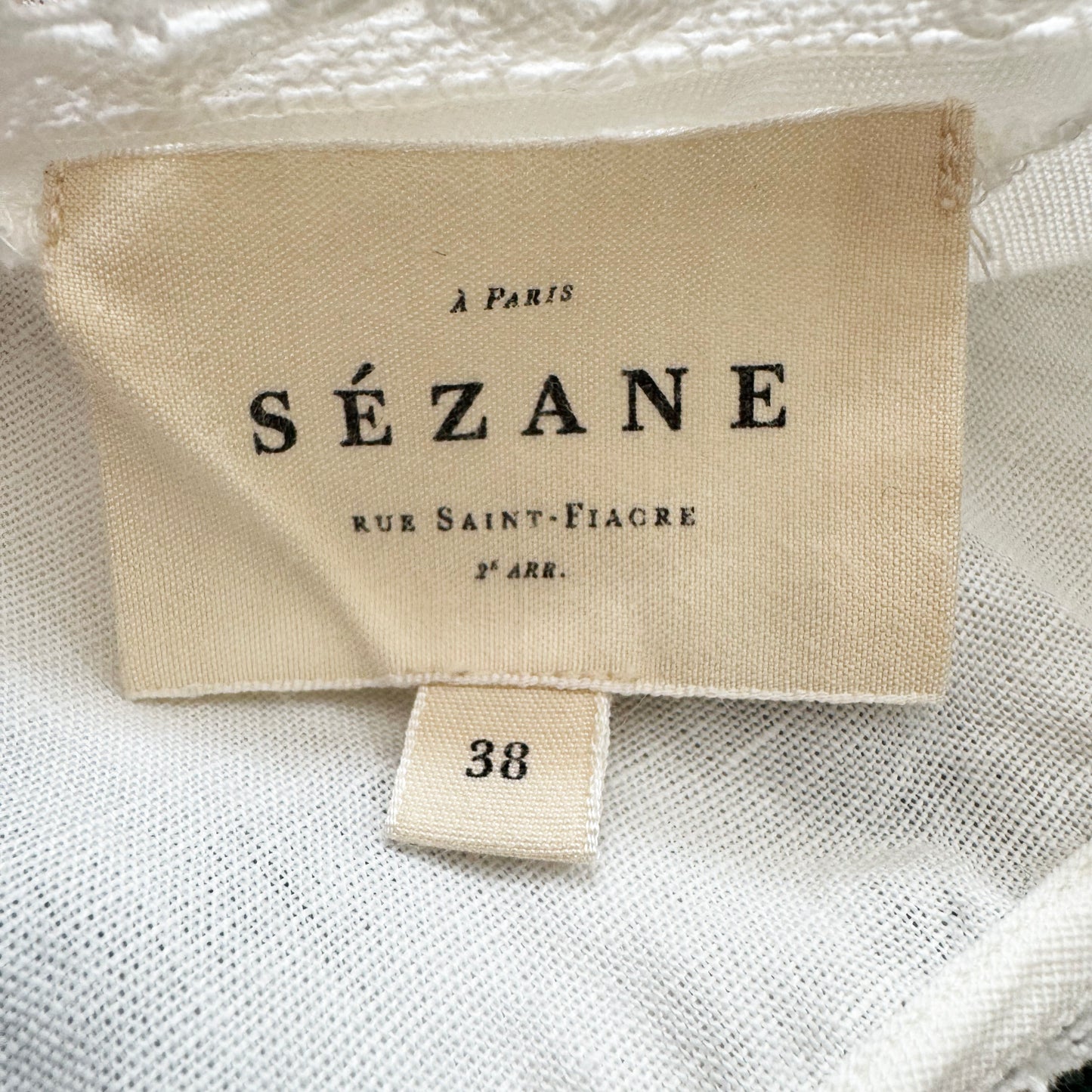 Sezane "Zarri" Dress in White, size 38 (fits XS/S)