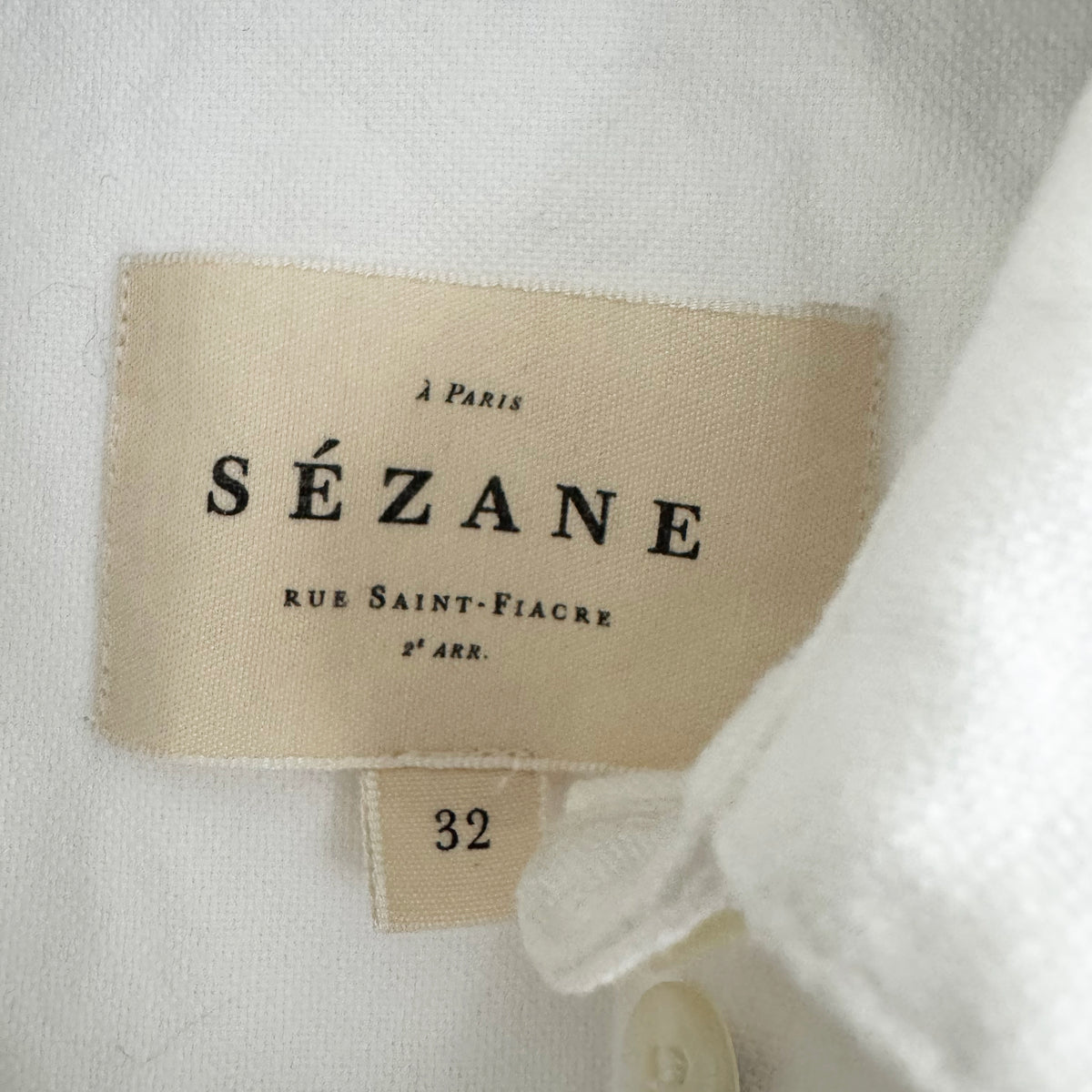Sezane "Max" Oxford Shirt in White, size 32 (an oversize XS)