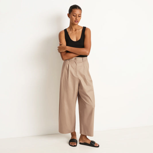 Shaina Mote "Boy" Trouser in Tan, size 14 (fits 10/12)