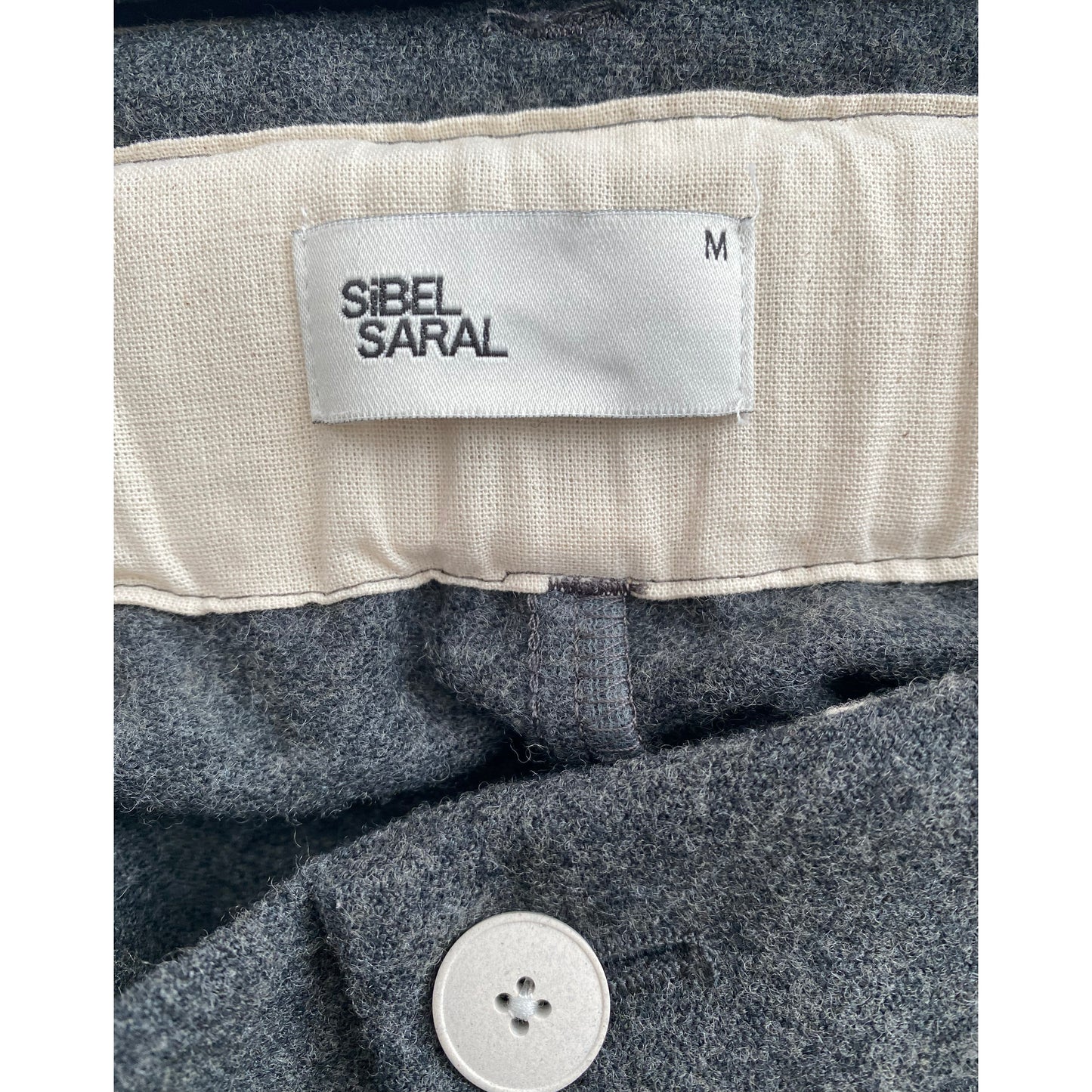 Sibel Saral "Hace" Pants in Grey Wool, size Medium