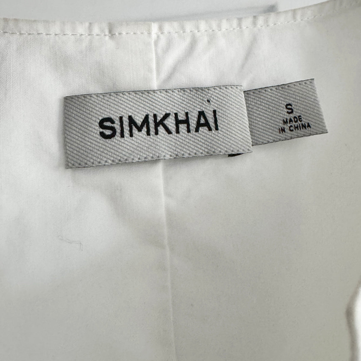 Simkhai "Wrenli" Pleated Top in White, size Small